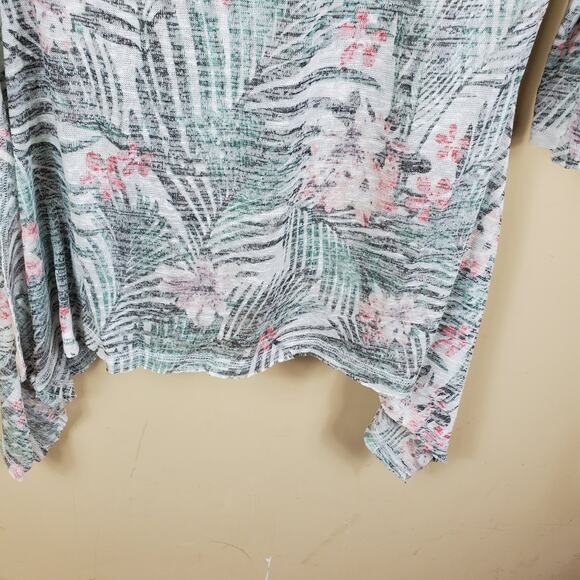 Kensie Tropical Print Cowl Neck Top Women's Size M - Picture 9 of 12